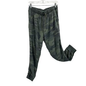 Splendid Camo Soft Jogger Pants Pull On Elastic Waist Tapered Leg Size Medium